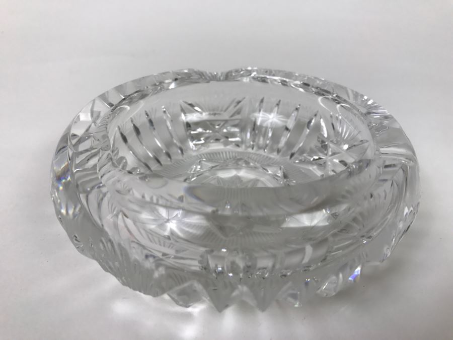 Vintage Cut Glass Ashtray