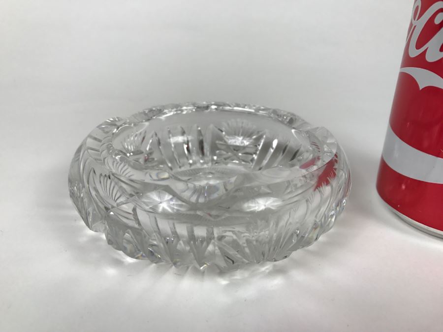 Vintage Cut Glass Ashtray
