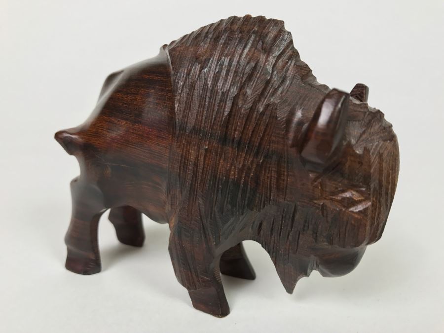 Carved Wood Buffalo [Photo 1]
