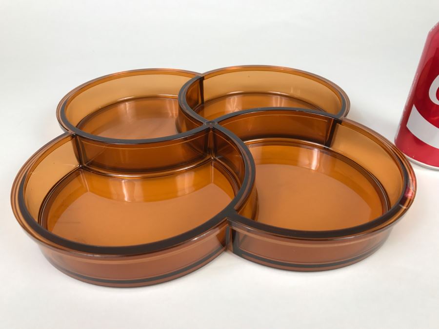 Dansk Designs Amber Partitioned Serving Tray Denmark