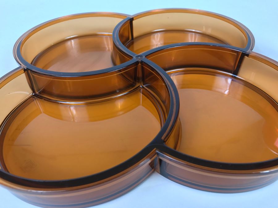 Dansk Designs Amber Partitioned Serving Tray Denmark [Photo 3]