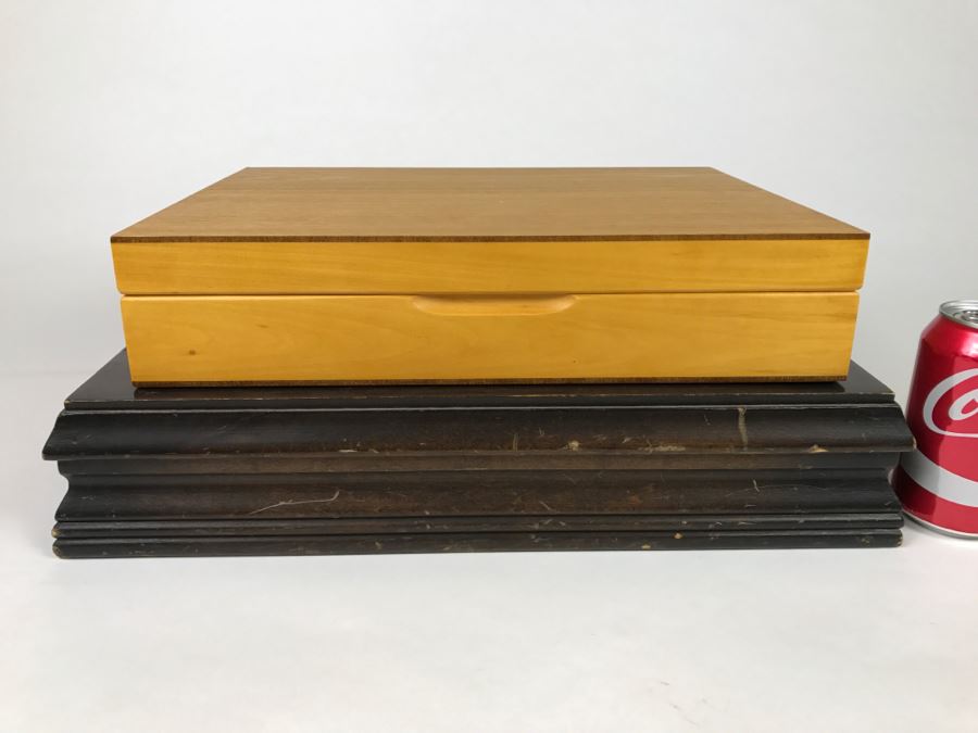 Large Set Of Holmes & Edwards Silverplate Flatware Sets In Wooden Silverware Storage Boxes [Photo 2]