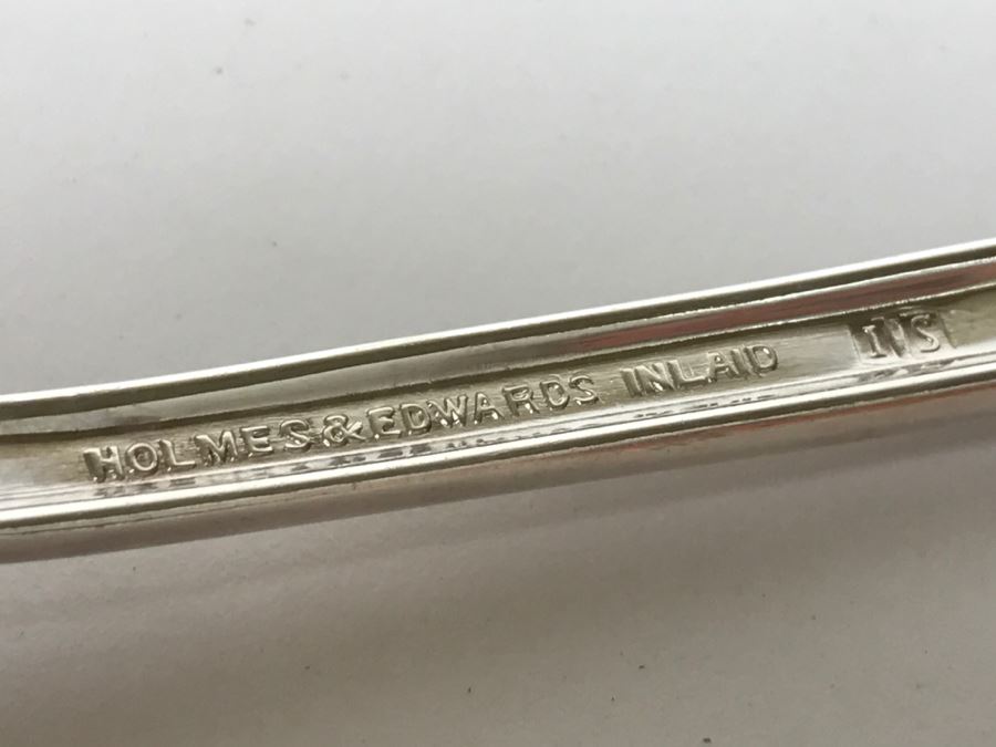 Large Set Of Holmes & Edwards Silverplate Flatware Sets In Wooden Silverware Storage Boxes [Photo 10]