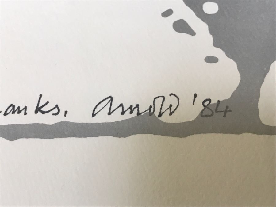 Hand Signed Arnold Schwartzman Poster From 1984 Olympics Personalized To Client In Frame [Photo 9]