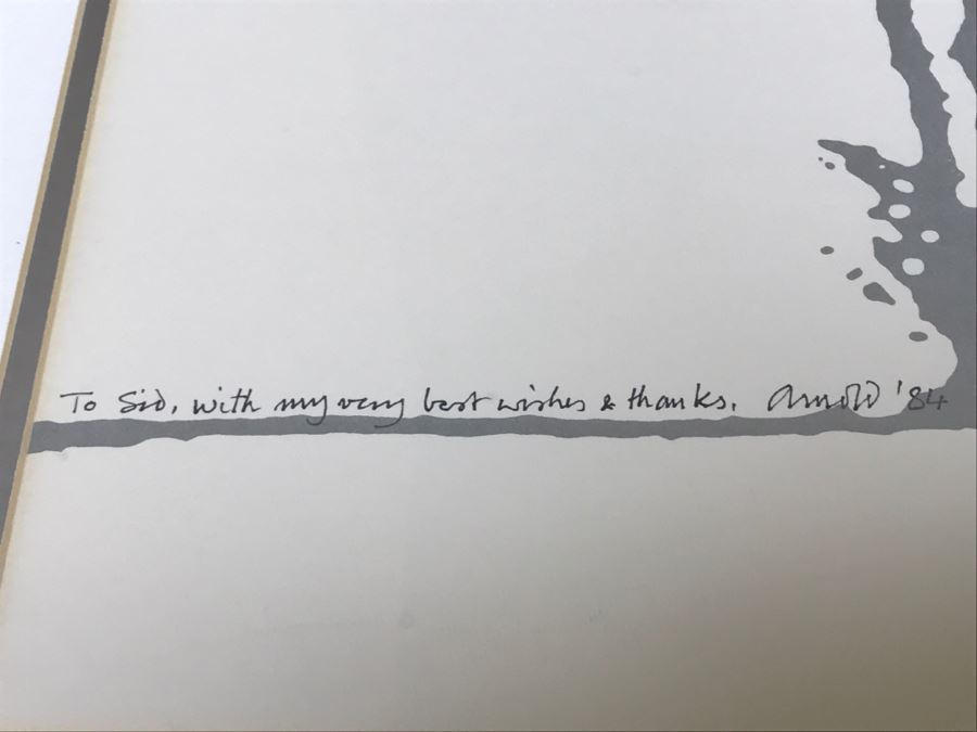 Hand Signed Arnold Schwartzman Poster From 1984 Olympics Personalized To Client In Frame [Photo 2]