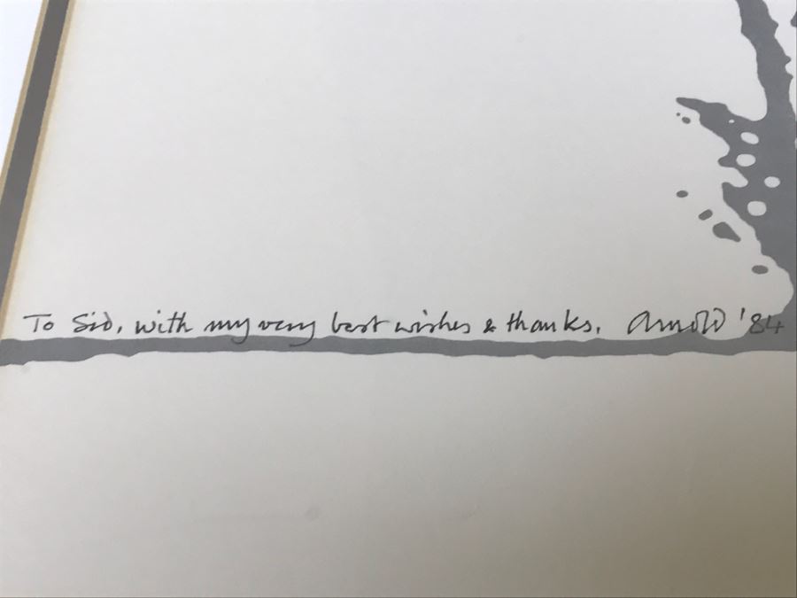 Hand Signed Arnold Schwartzman Poster From 1984 Olympics Personalized To Client In Frame [Photo 10]