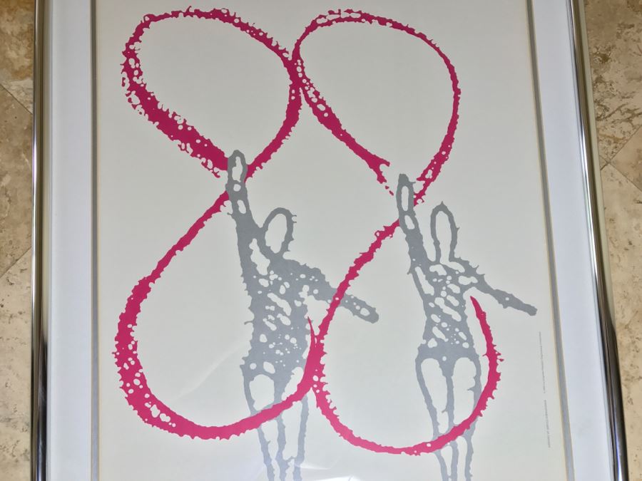 Hand Signed Arnold Schwartzman Poster From 1984 Olympics Personalized To Client In Frame [Photo 5]