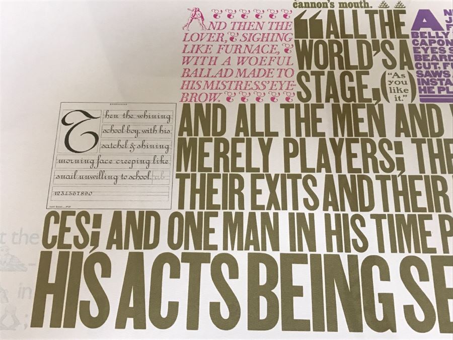 Hand Signed Arnold Schwartzman Poster Titled 'Seven Ages Of Man' Personalized To Client In Frame [Photo 10]