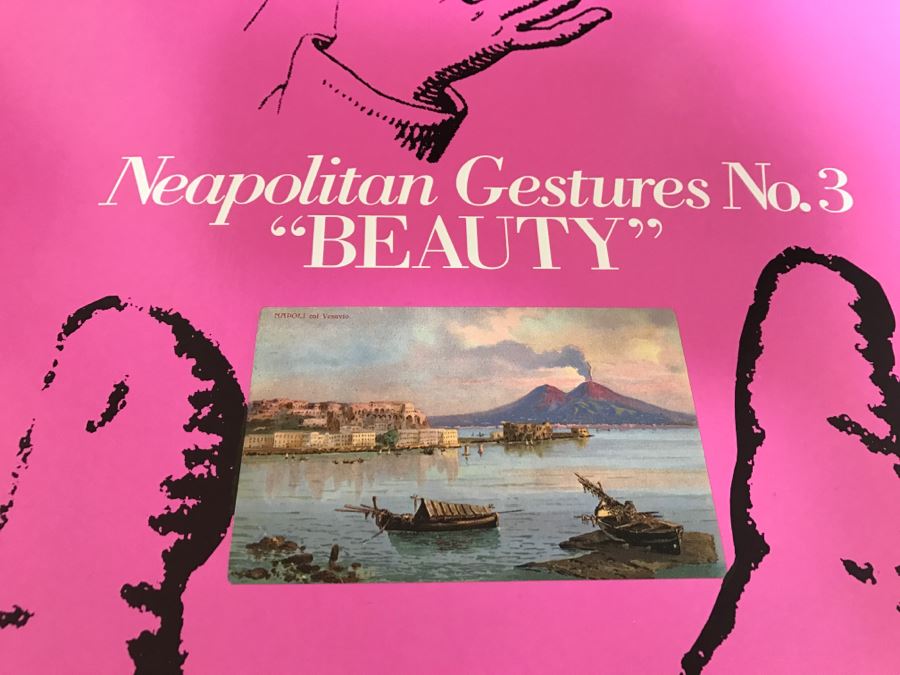 Hand Signed Arnold Schwartzman Poster Neapolitan Gestures No. 3 'BEAUTY' Personalized To Client In Frame [Photo 10]