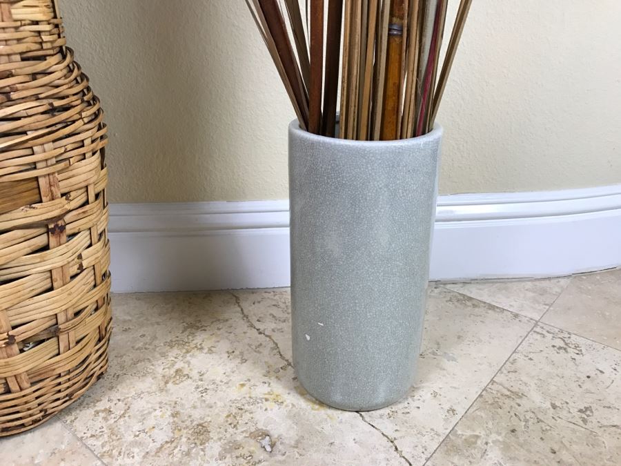 Pair Of Artificial Floral Arrangements With Vases [Photo 4]