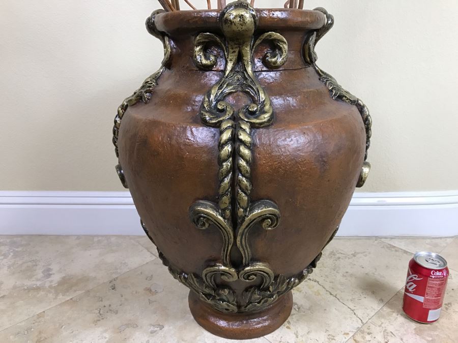 Large Vase With Artificial Plants [Photo 2]