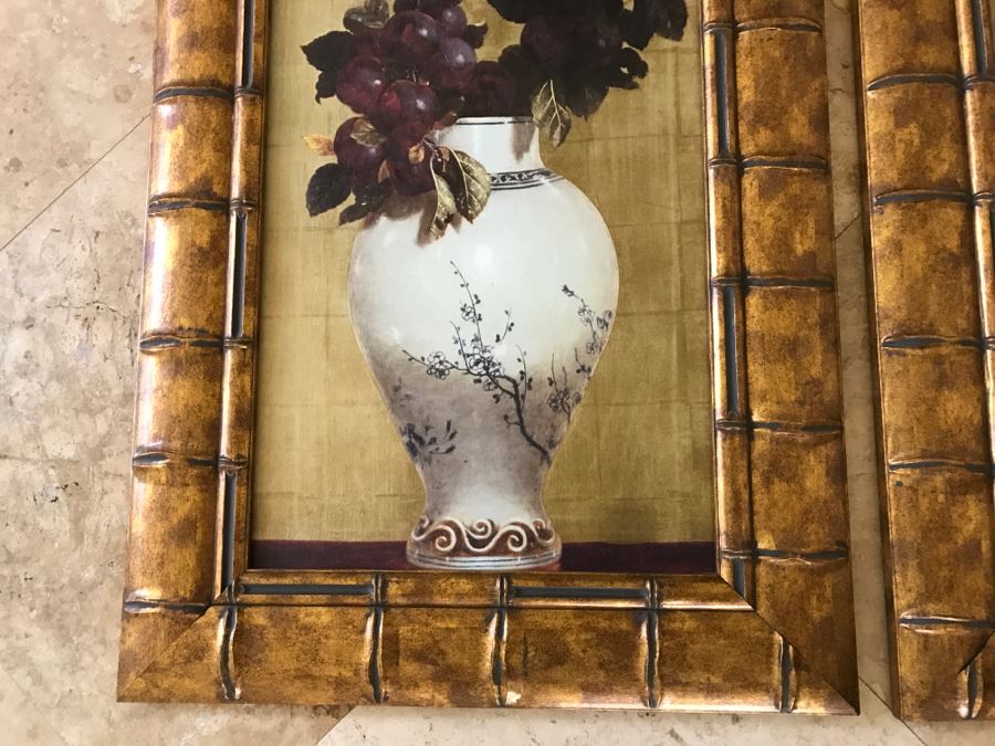 Pair Of Decorative Hollywood Regency Style Prints In Gilt Frames [Photo 2]