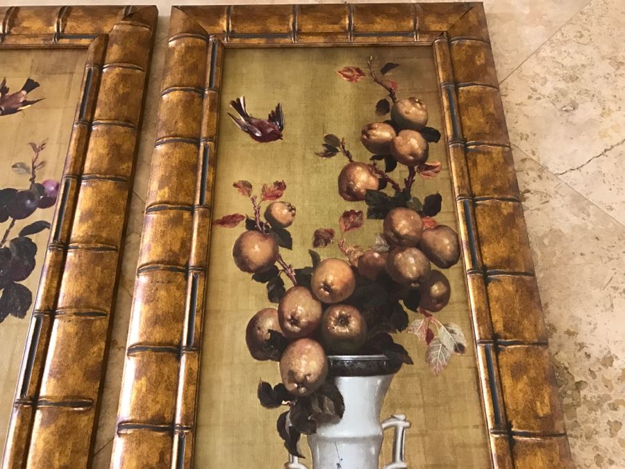 Pair Of Decorative Hollywood Regency Style Prints In Gilt Frames [Photo 6]