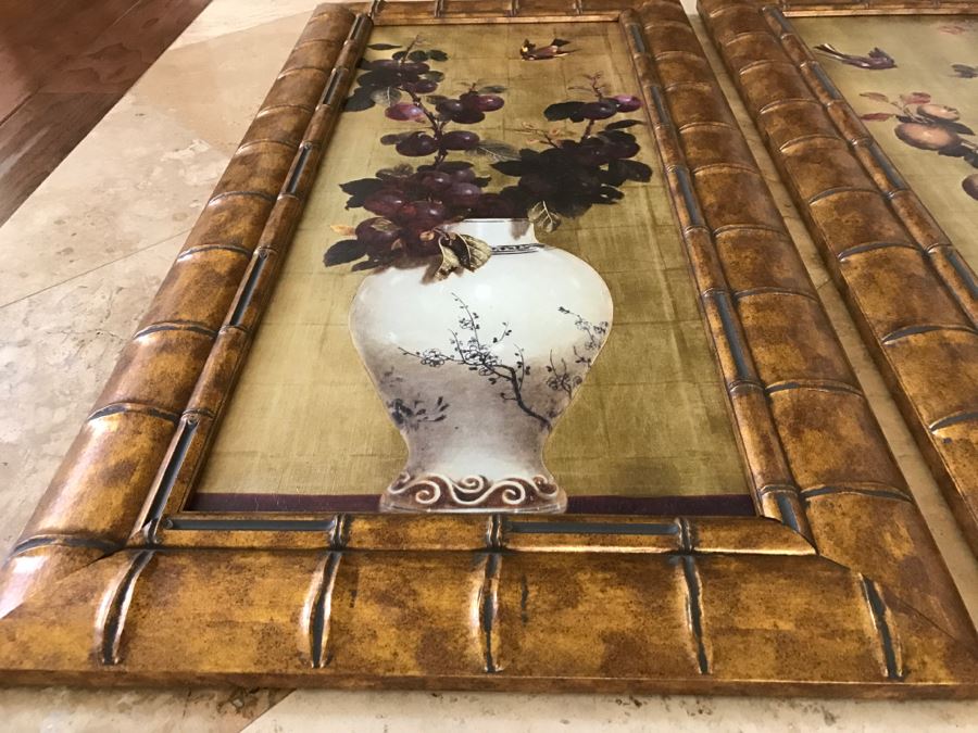 Pair Of Decorative Hollywood Regency Style Prints In Gilt Frames [Photo 4]