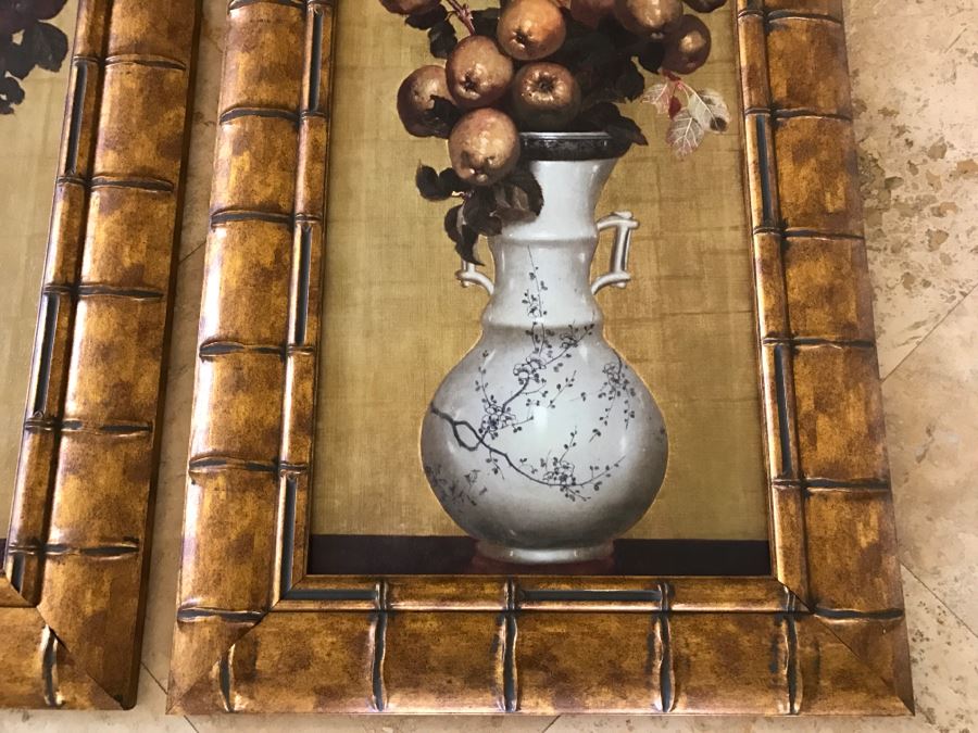 Pair Of Decorative Hollywood Regency Style Prints In Gilt Frames [Photo 5]