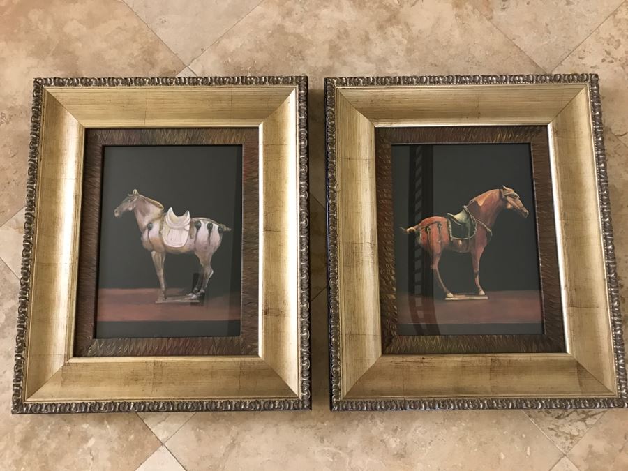 Pair Of Framed Horse Prints [Photo 1]