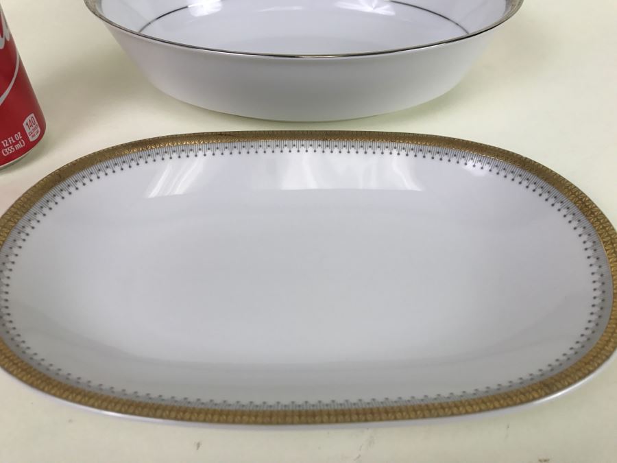 Pair Of China Serving Bowls Winterling Bavaria Germany And Contemporary Legacy Splendor By Noritake [Photo 2]