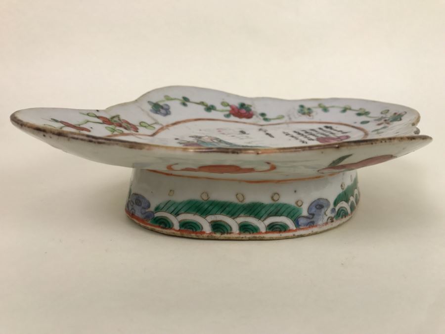 Antique Chinese Famille Rose Footed Oval Dish or Bowl [Photo 13]