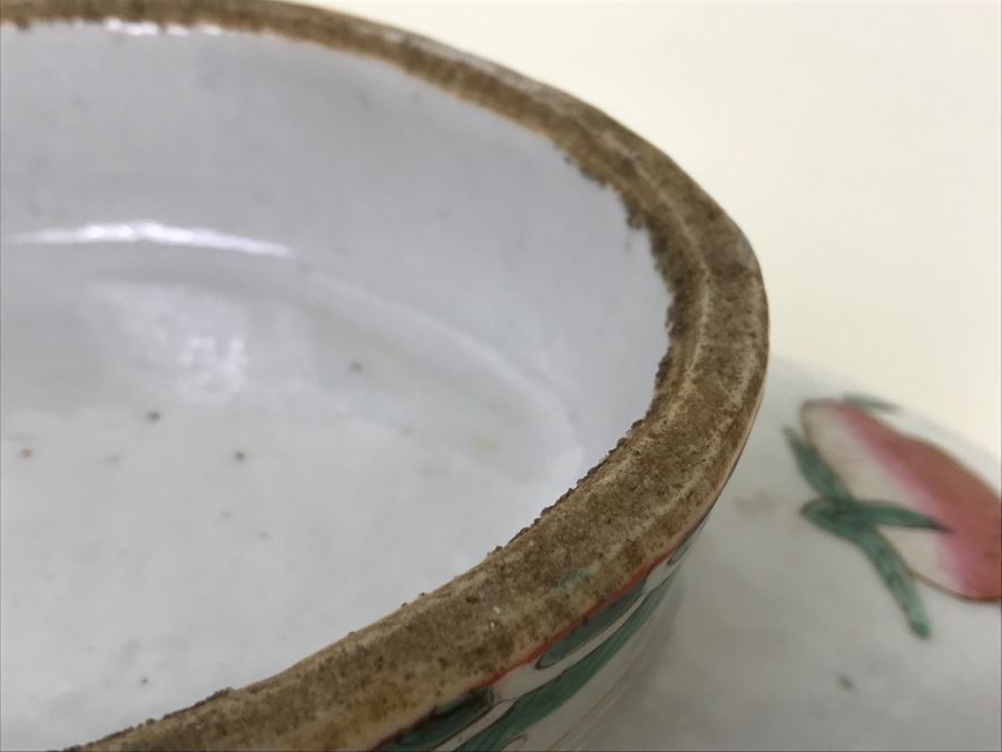 Antique Chinese Famille Rose Footed Oval Dish or Bowl [Photo 20]