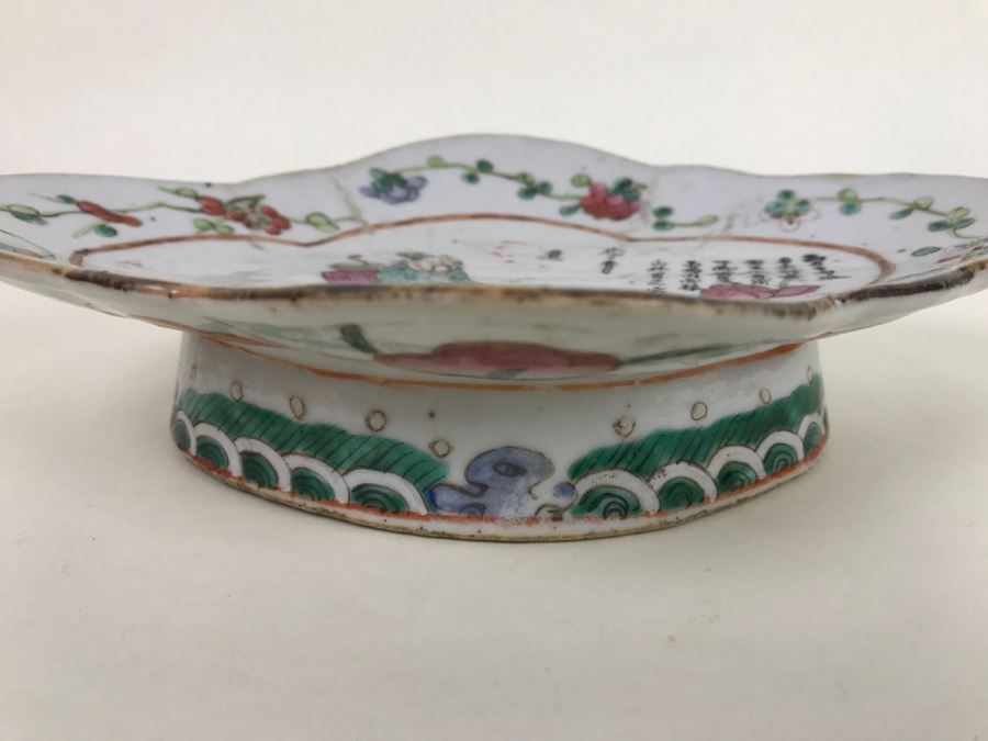 Antique Chinese Famille Rose Footed Oval Dish or Bowl [Photo 6]