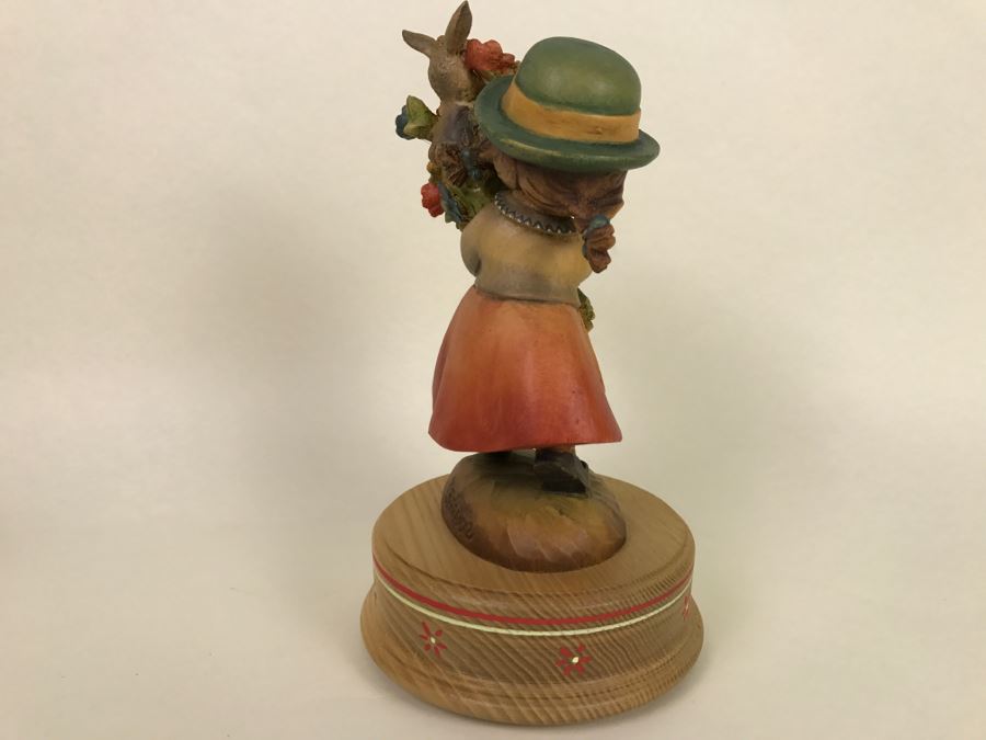 Vintage Anri Reuge Ferrandiz 'Flower Girl - Colour My World' Music Box [Photo 10]