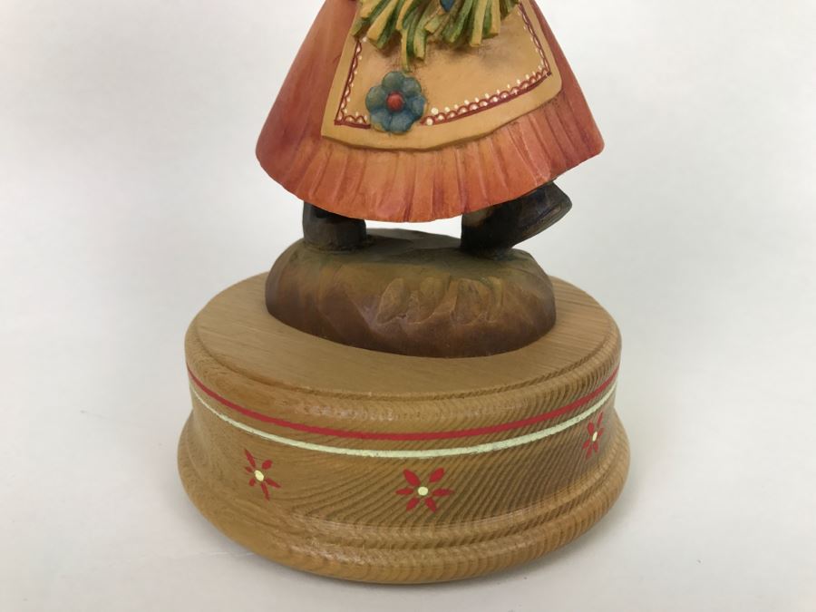 Vintage Anri Reuge Ferrandiz 'Flower Girl - Colour My World' Music Box [Photo 7]