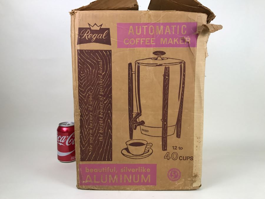 Vintage Mid-Century Regal Automatic Coffee Maker With Box [Photo 2]