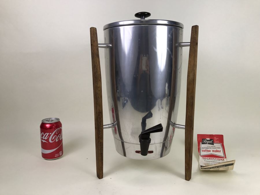 Vintage Mid-Century Regal Automatic Coffee Maker With Box