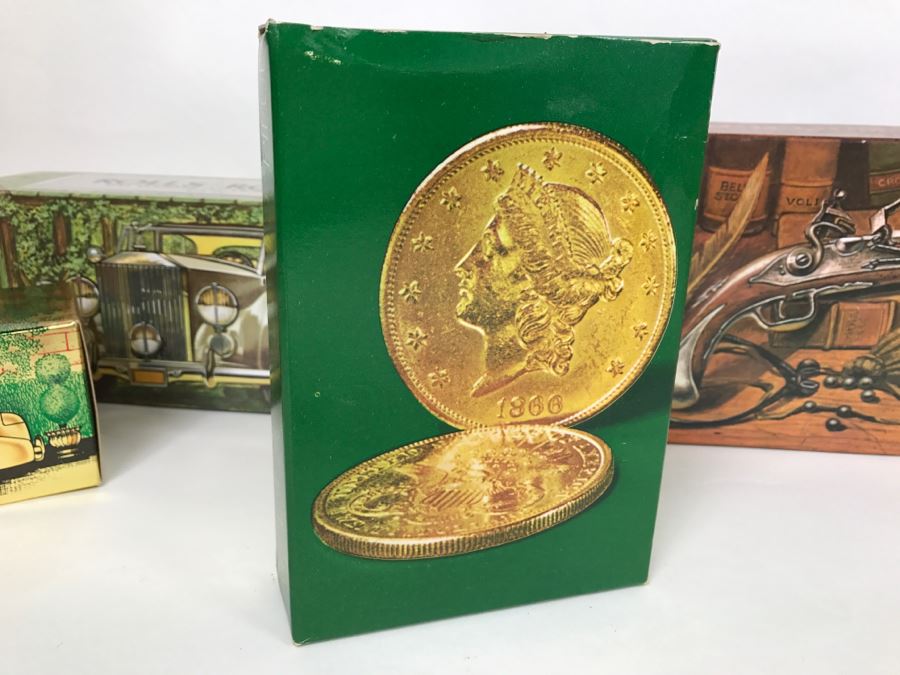 (13) Collection Of Vintage Avon Cologne Glass Bottles In Original Boxes - Mainly Cars [Photo 12]