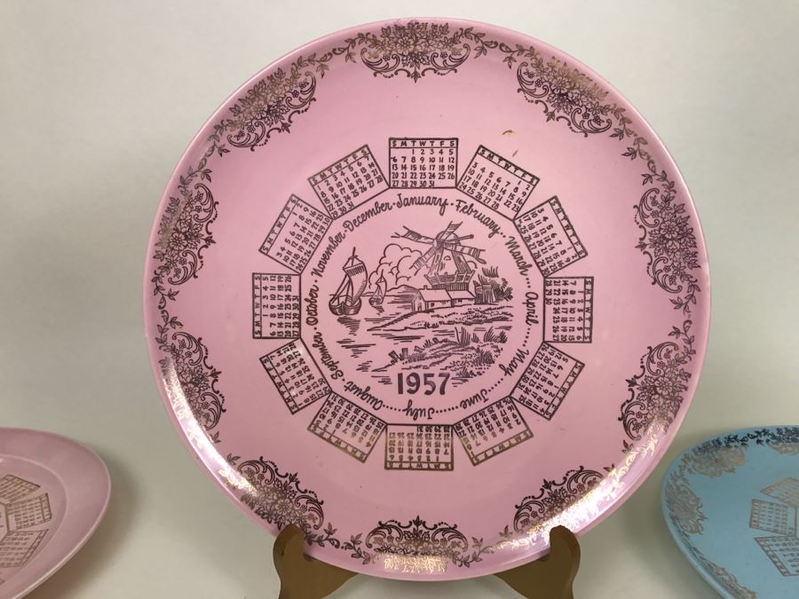 Collection Of Vintage 1950's Pastel Taylor Smith Taylor Calendar Plates Pebbleford Lu-Ray [Photo 2]