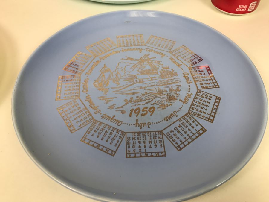 Collection Of Vintage 1950's Pastel Taylor Smith Taylor Calendar Plates Pebbleford Lu-Ray [Photo 7]