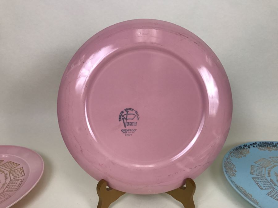 Collection Of Vintage 1950's Pastel Taylor Smith Taylor Calendar Plates Pebbleford Lu-Ray [Photo 9]