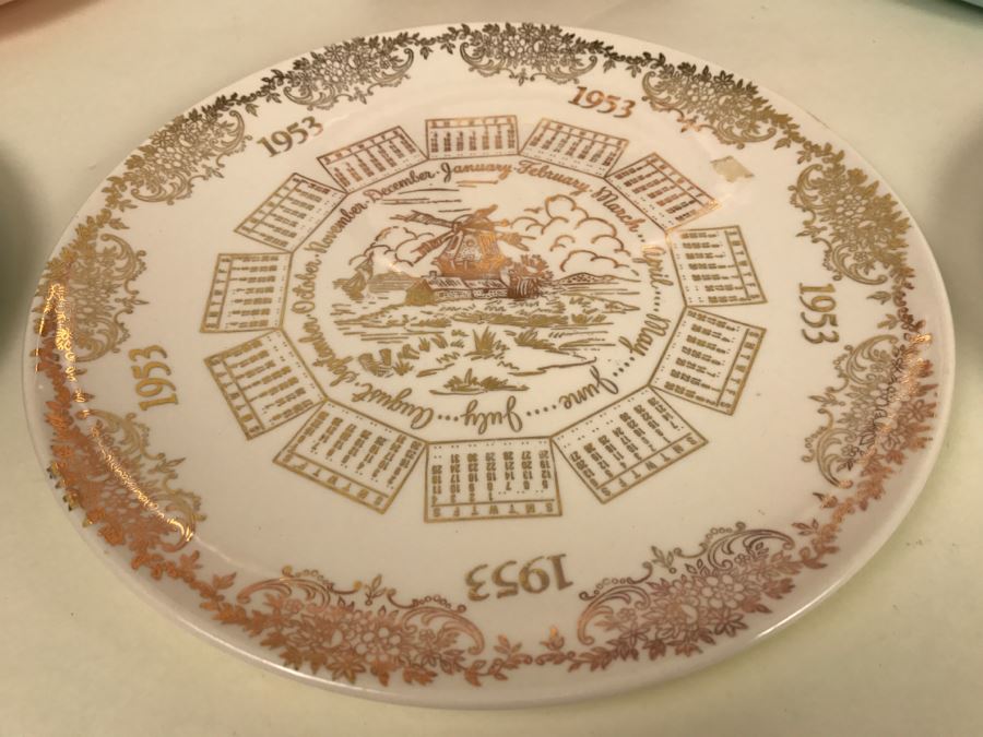 Collection Of Vintage 1950's Pastel Taylor Smith Taylor Calendar Plates Pebbleford Lu-Ray [Photo 6]