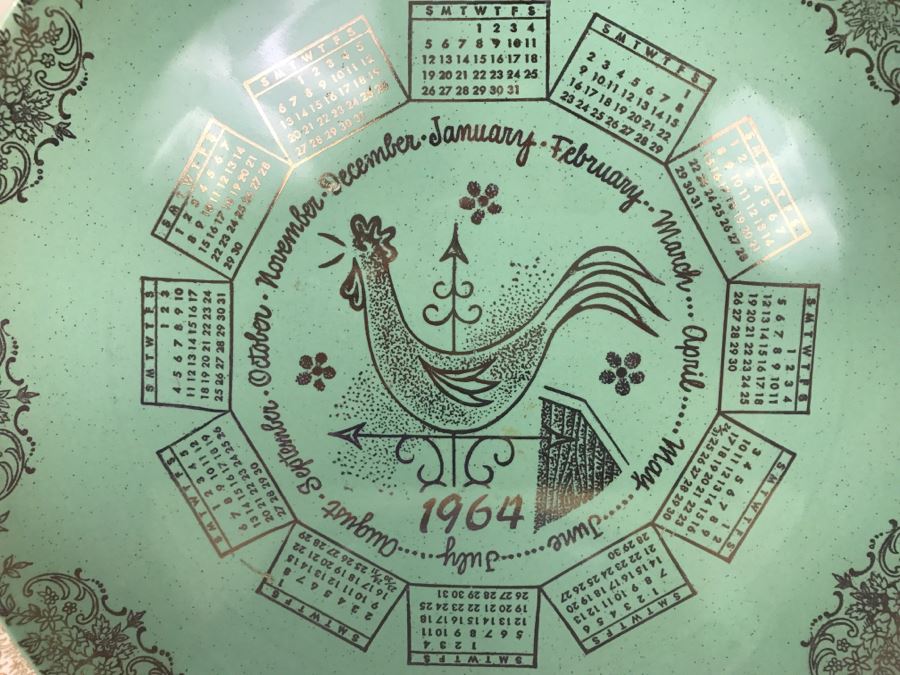 Collection Of Vintage 1950's 60's Pastel Taylor Smith Taylor Calendar Plates Pebbleford Lu-Ray [Photo 3]