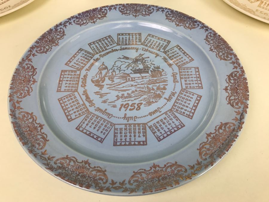 Collection Of Vintage 1950's 60's Pastel Taylor Smith Taylor Calendar Plates Pebbleford Lu-Ray [Photo 5]