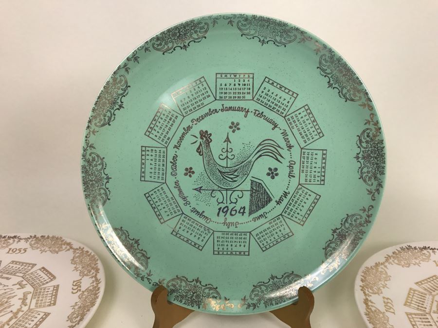 Collection Of Vintage 1950's 60's Pastel Taylor Smith Taylor Calendar Plates Pebbleford Lu-Ray [Photo 2]