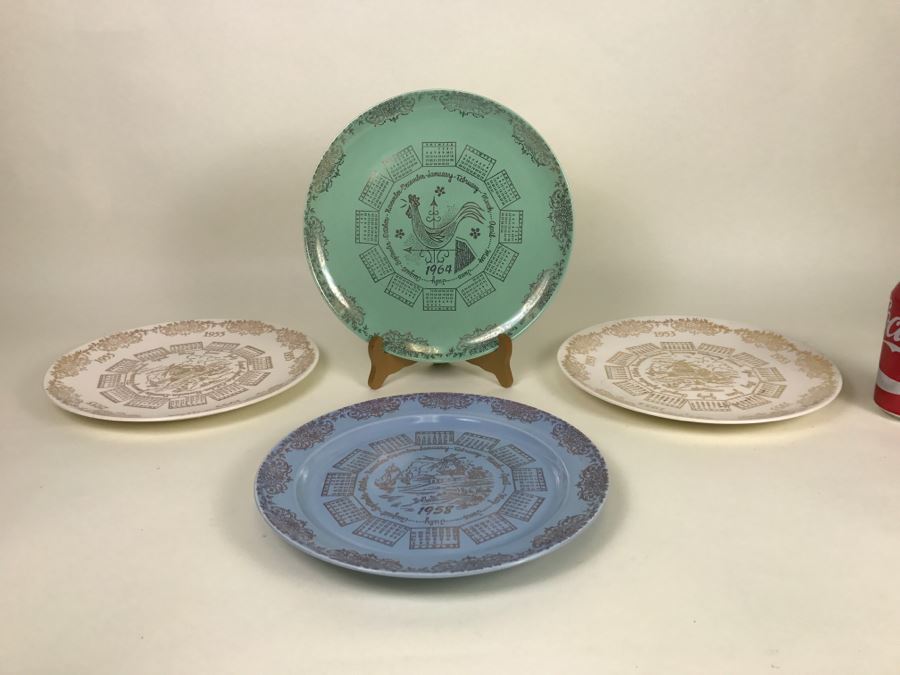Collection Of Vintage 1950's 60's Pastel Taylor Smith Taylor Calendar Plates Pebbleford Lu-Ray [Photo 4]