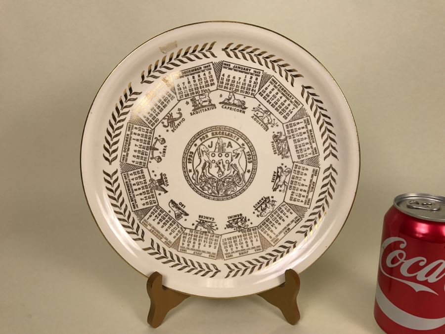 Vintage 1953 Calendar Plate Debutante By Homer Laughlin Zodiacs [Photo 6]
