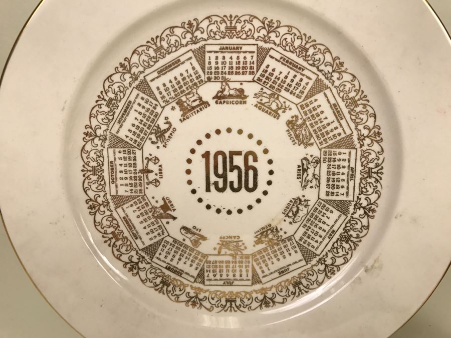 Vintage 1956 Calendar Plate Homer Laughlin [Photo 2]