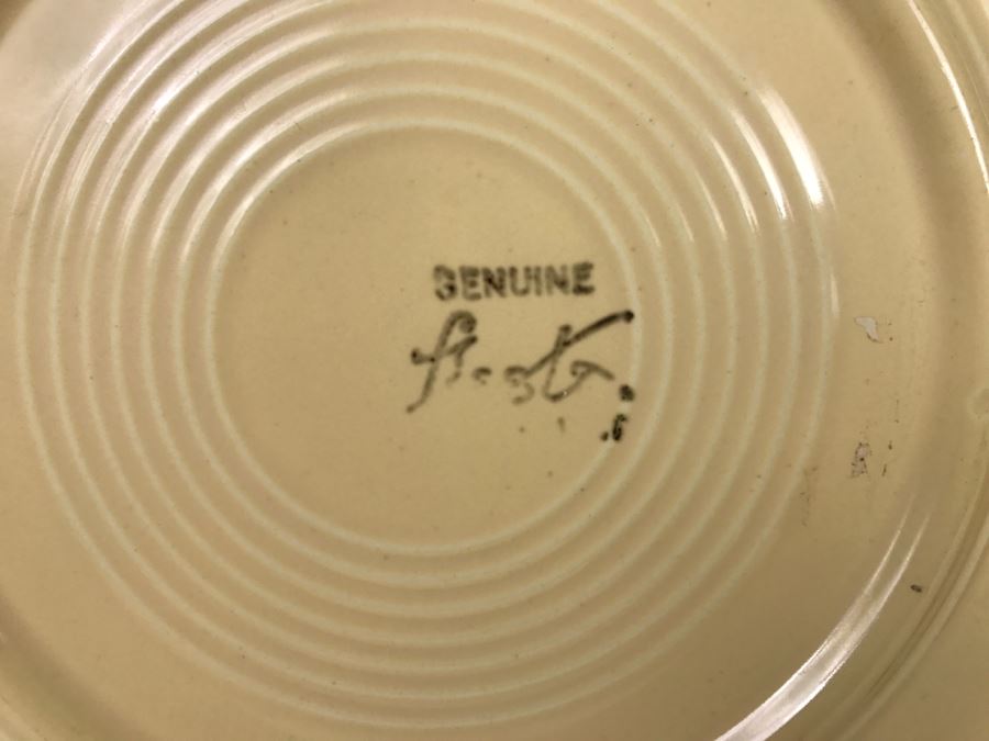 Vintage 1955 Genuine Fiesta Ware Good Luck Calendar Plate [Photo 2]