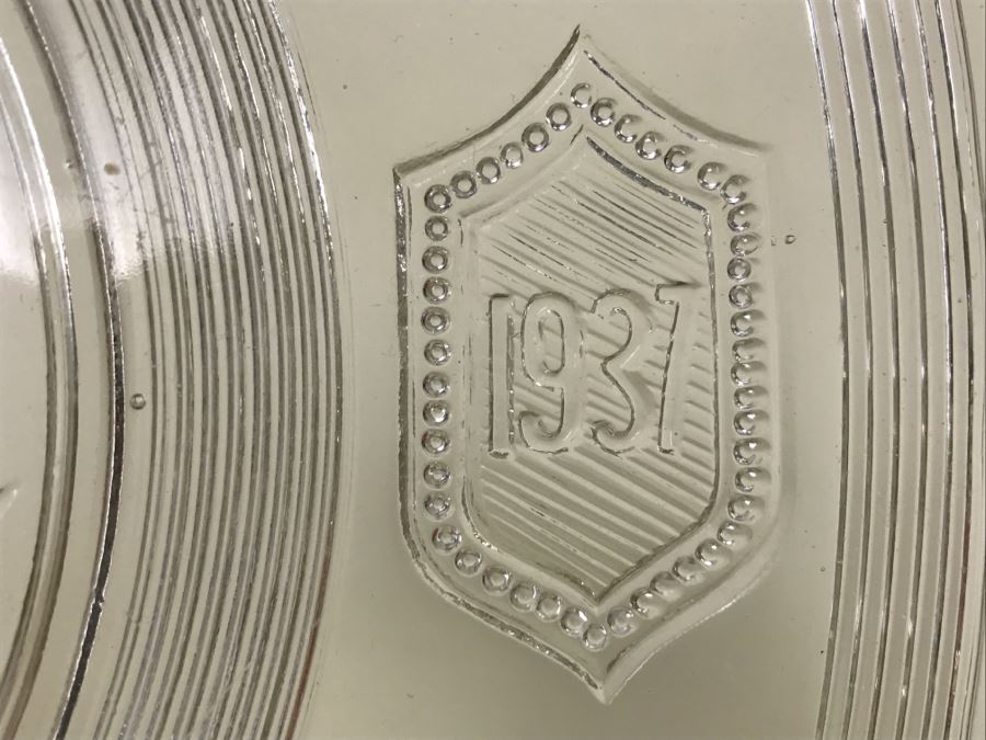 Vintage 1937 George The Sixth Elizabeth Glass Coronation Plate [Photo 9]