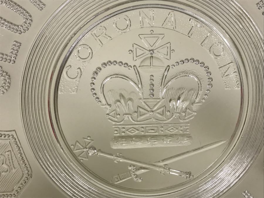 Vintage 1937 George The Sixth Elizabeth Glass Coronation Plate [Photo 10]