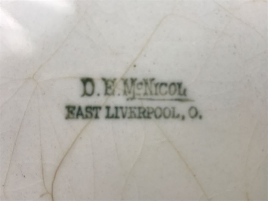 Vintage 1918 Advertising Calendar Plate With U.S. Flag And Birds D.E. McNicol [Photo 14]