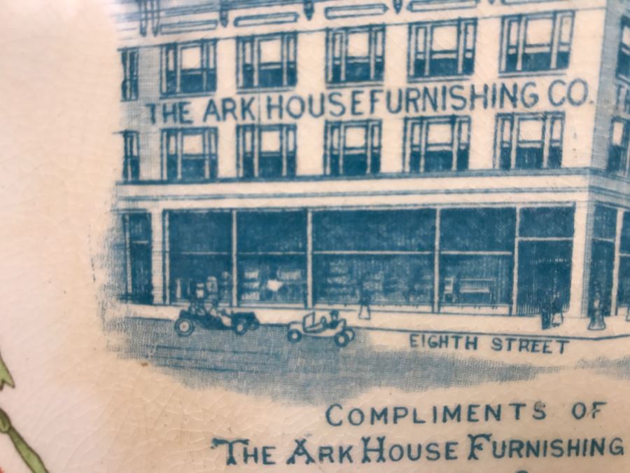 Vintage 1911 Advertising Calendar Plate The Ark House Furnishing Co Riverside, CA Dresden China [Photo 6]
