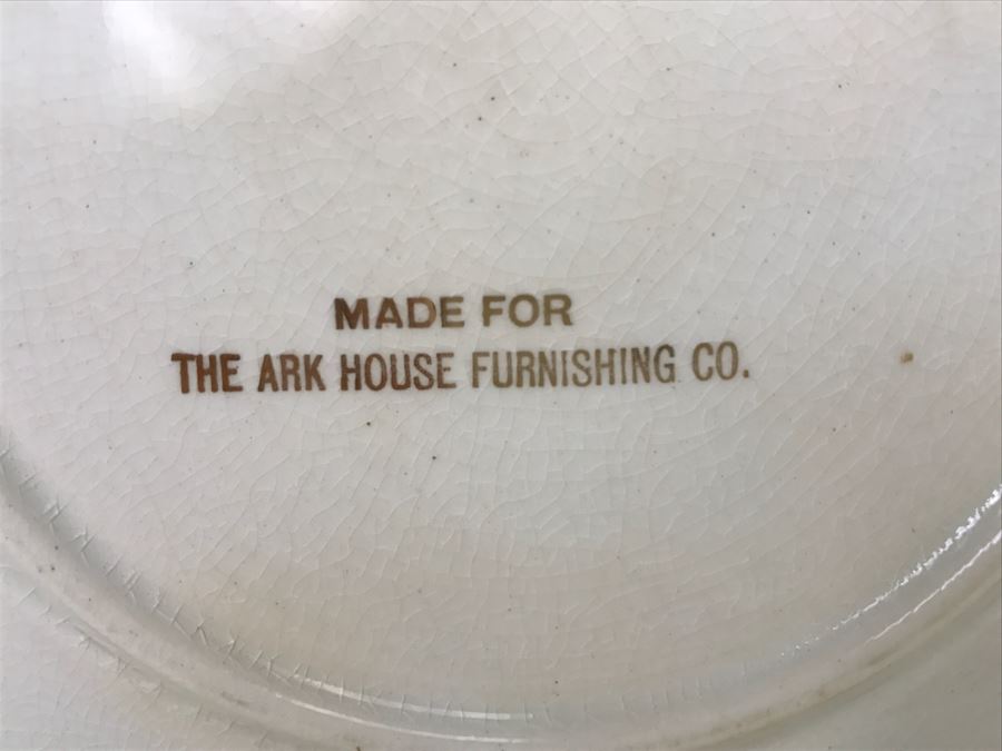 Vintage 1911 Advertising Calendar Plate The Ark House Furnishing Co Riverside, CA Dresden China [Photo 12]