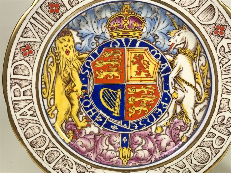 Edward VIII King And Emperor Crowned May 12th 1937 Commemoration Plate PARAGON China England [Photo 4]