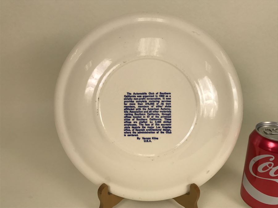 Vintage 1953 Automobile Club Of Southern California AAA Fifty-First Annual Meeting Plate Vernon Kilns [Photo 9]