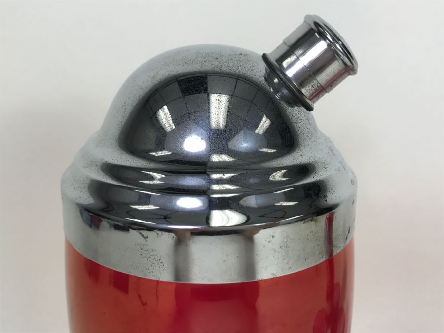 Vintage Ruby Red Cocktail Shaker And Glasses [Photo 6]