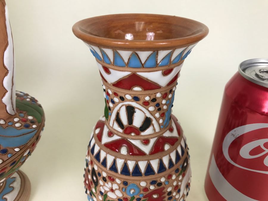 Collection Of Colorful Greek Pottery Spathas Keramik Archagelos Rhodes [Photo 12]