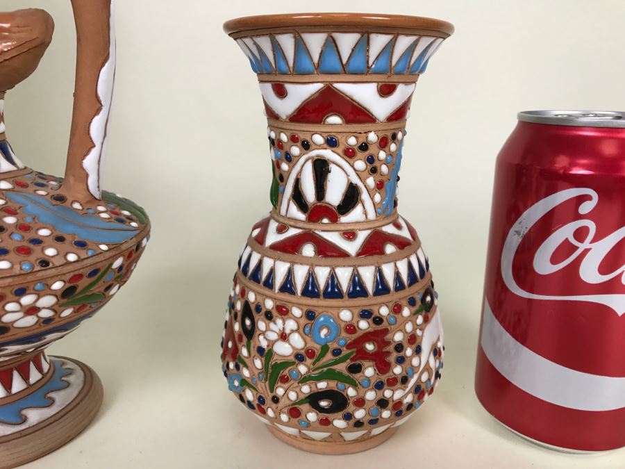 Collection Of Colorful Greek Pottery Spathas Keramik Archagelos Rhodes [Photo 11]